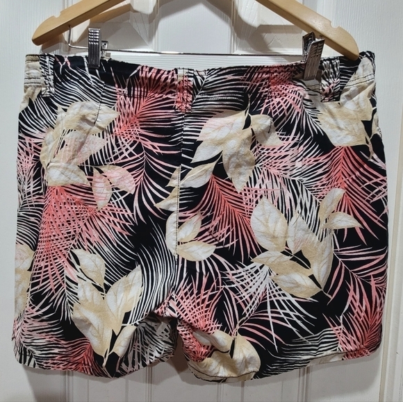 Fresh Size 14 Tropical Shorts Island Hawaiian VCAY Summer Cotton Blend - Picture 3 of 6